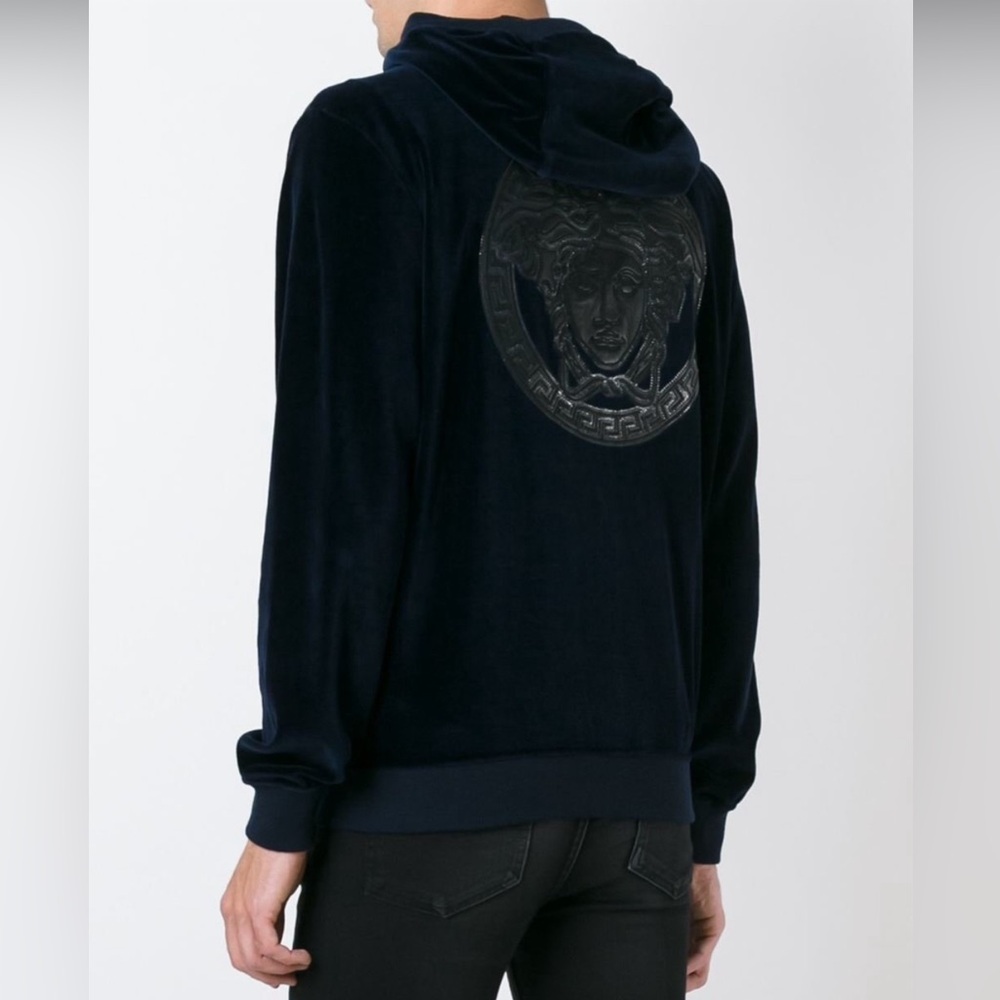 | Authentic Versace Velour Jacket | Color: Black |